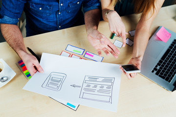web designers working on a responsive design project
