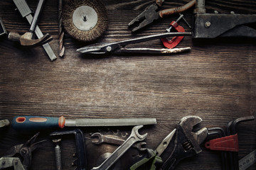 Wall Mural - grungy old tools