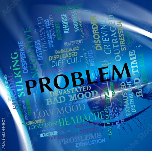 Problem Word Means Predicament Misadventure And Issue Poster