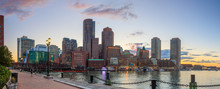 Boston Harbor And Financial District