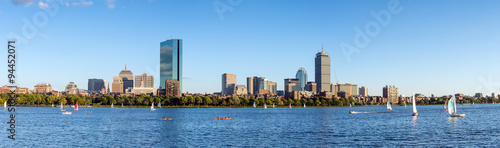 Fotografía Panorama view of Boston Skyline in summer