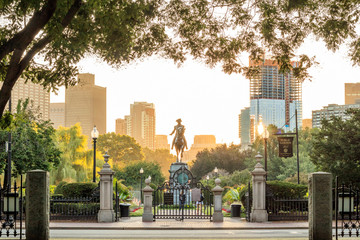 George Washington monument in Public Garden Boston