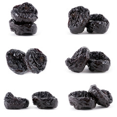 Poster - Prunes on a white background