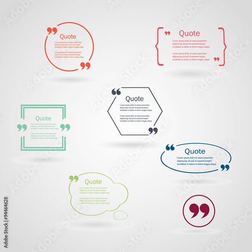 Quotation Mark Speech Bubble. Quote sign icon. Poster