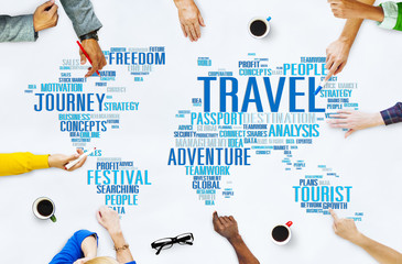 Canvas Print - Travel Explore Global Destination Trip Adventure Concept