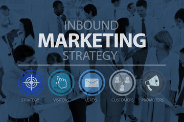 Canvas Print - Inbound Marketingn Marketing Strategy Commerce Online Concept