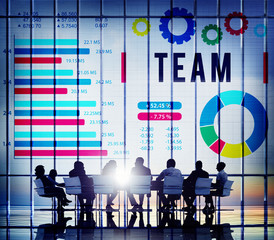 Wall Mural - Team Corporate Teamwork Collaboration Assistance Concept