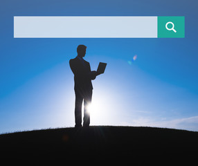 Wall Mural - search box web online browsing searching concept