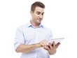 © imtmphoto - caucasian businessman using tablet computer