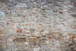Antique street wall from bricks in Arezzo, Italy