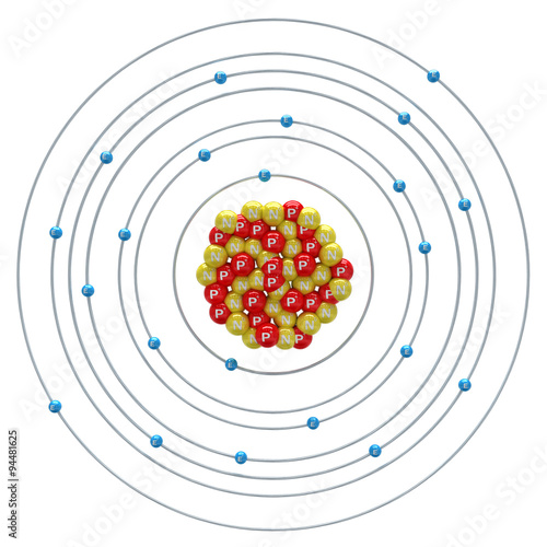 Titanium atom on a white background - Buy this stock illustration and ...