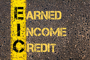 Wall Mural - Business Acronym EIC as EARNED INCOME CREDIT