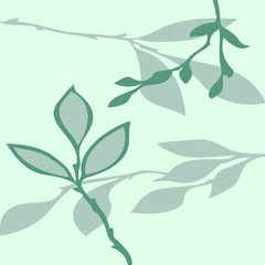 Wall Mural - Vector abstract pattern of leaves