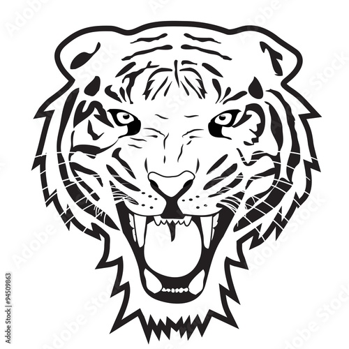 tiger outline illustration vector buy this stock illustration and tiger outline