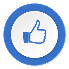 Poster - like blue circle 3d modern design flat icon on white background