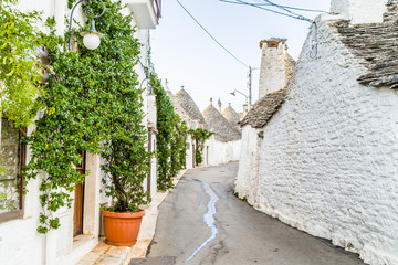 Canvas Print - The Trulli houses of Alberobello in Apulia in Italy