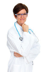 Wall Mural - Mature medical doctor woman.