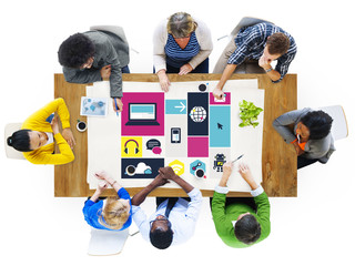 Canvas Print - computer cloud computing storage media digital concept