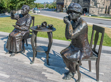 Statue Of The Famous Five (The Valiant Five,Célèbres Cinq )on Parliament Hill Ottawa Ontario Canada