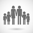 Illustration of a large family pictogram