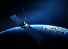 Communications Satellite Orbiting Earth