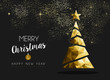 Merry christmas happy new year golden triangle tree