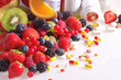 Berries, fruits, vitamins and nutritional supplements