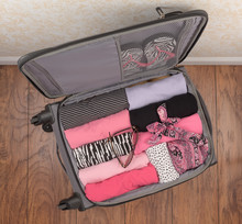 Ladies Packed Suitcase (Top Down)