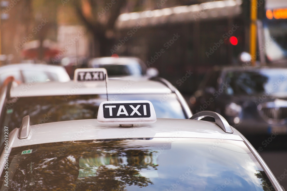 taxi - obrazy, fototapety, plakaty 