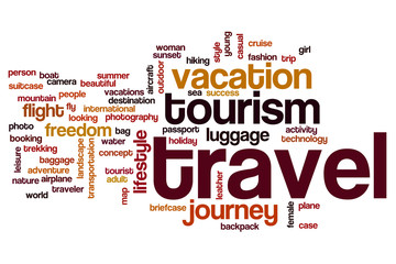 Poster - travel word cloud concept