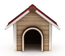 Doghouse With Red Roof
