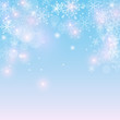 © RainLedy - Vector background with snowflakes and copyspace.