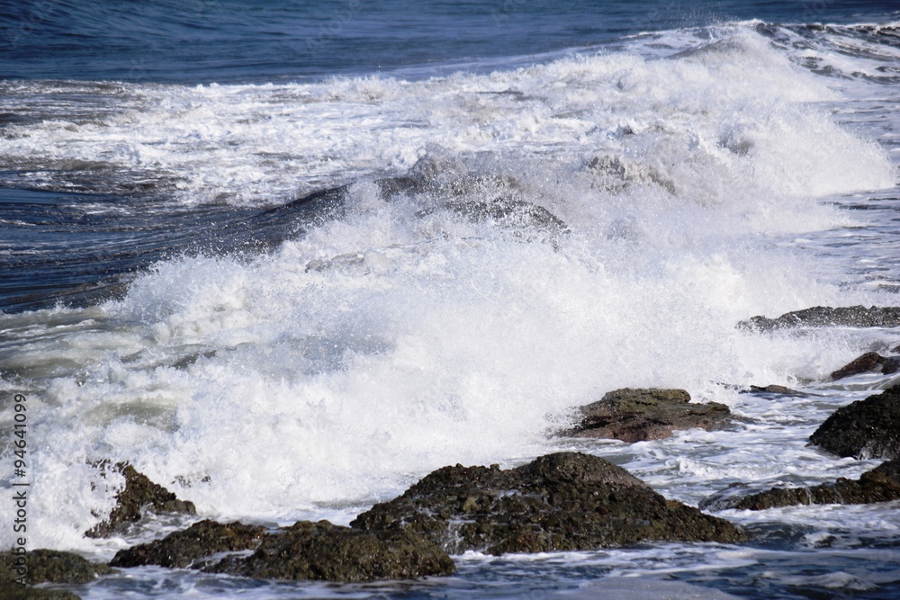 Photo Sur Aluminium 日本海の荒波 山形県の庄内浜で日本海の荒波風景を撮影した写真です 庄内浜は非常にきれいな白砂が広がる海岸と 奇岩怪石の磯が続く大変素晴らしい景観のリゾート地です Nikkelart Be
