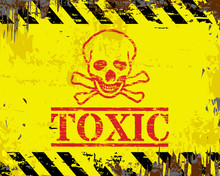 Toxic Enamel Sign