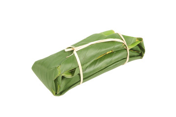 Wall Mural - Packaging of banana leaves for Sour pork