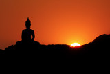 Fototapeta  - Sunset and Buddha