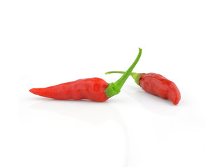 Red pepper isolated on white background.