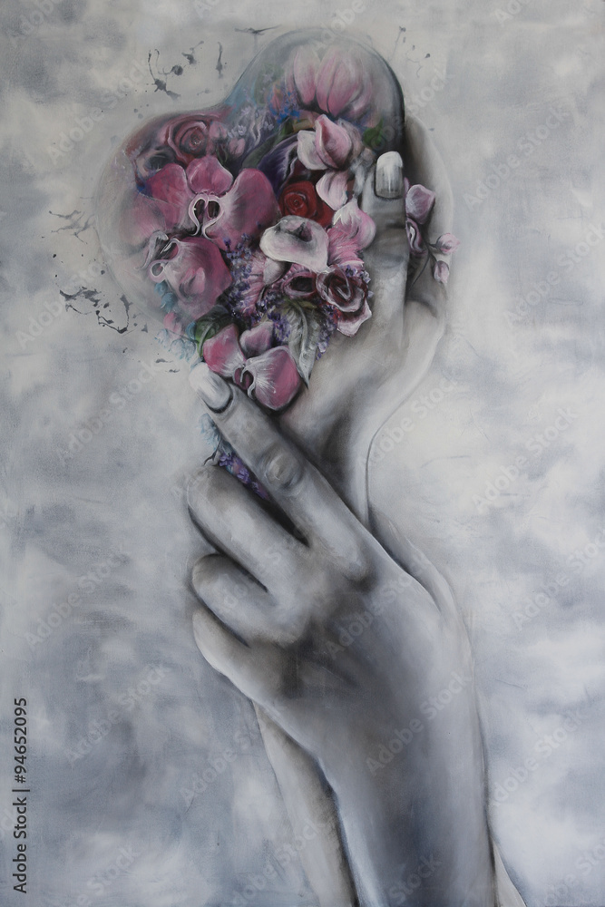 Fototapeta Laminowana Na ścianę Serce życia Dłoń Trzymająca