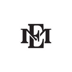 Poster - Letter M and E monogram logo