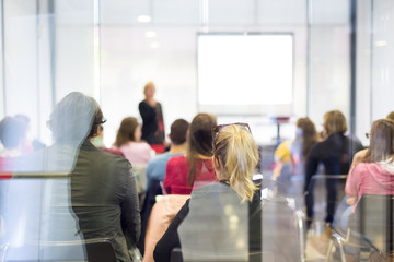 audience in the lecture hall.
