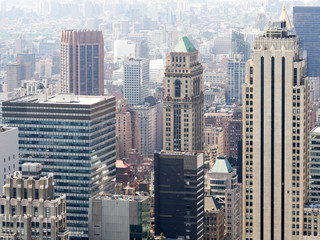  Urban scene with skyscrapers in New York City