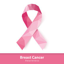 Abstract Pink Ribbon Of Breast Cancer Awareness Symbol