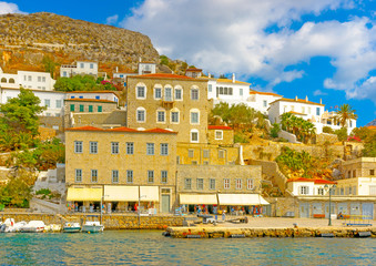 Wall Mural - At Hydra island in Greece