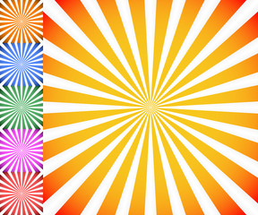 Poster - Starburst, sunburst background. Radiating, converging lines vect