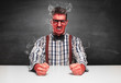 © frenky362 - Angry genius furious on blackboard background