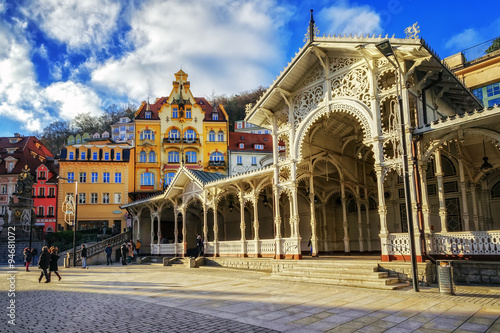 Fotografie, Obraz Carlsbad, proslulé lázeňské město v západních Čechách, velmi populární t