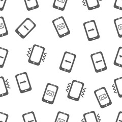 Seamless pattern with phone icon