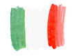 Flag of Italy painted watercolor