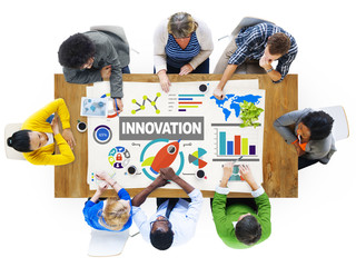 Canvas Print - people meeting creativity growth success innovation concept
