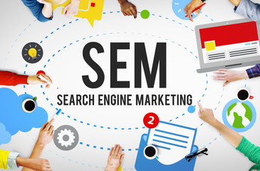 Canvas Print - Search Engine Marketing Branding Technology Concept